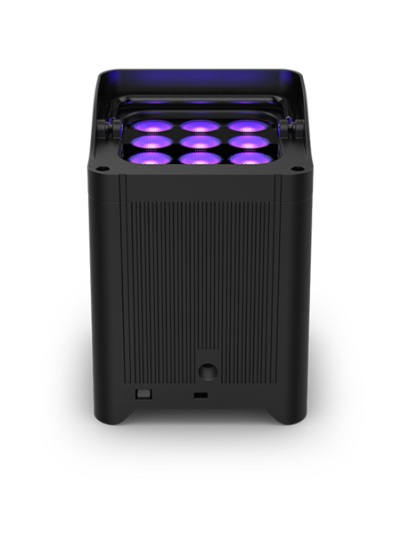 COMPLETE LIGHTING PACKAGE, BUILT-IN RF RECEIVER, INCLUDES SIX HEX-COLORED LIGHTS+CHARGING ROAD CASE