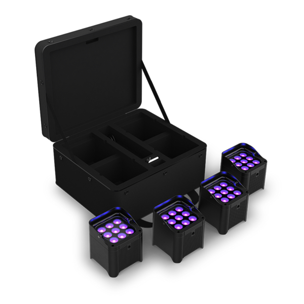 COMPLETE LIGHTING KIT WITH FOUR FREEDOM PAR H9 IP UNITS AND PROTECTIVE CARRY BAG