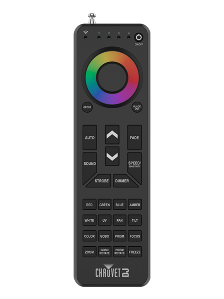 HANDHELD REMOTE CONTROL FOR COMPATIBLE RF-ENABLED LIGHTING FIXTURES, OMNIDIRECTIONAL