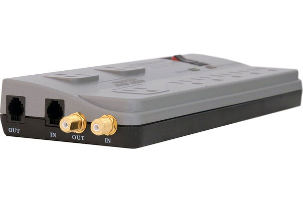 15 AMP AC STRIP 8 OUTLETS, PLASTIC CHASSIS, 8 FOOT CORD, UL1449 STANDARD SURGE PROTECTION
