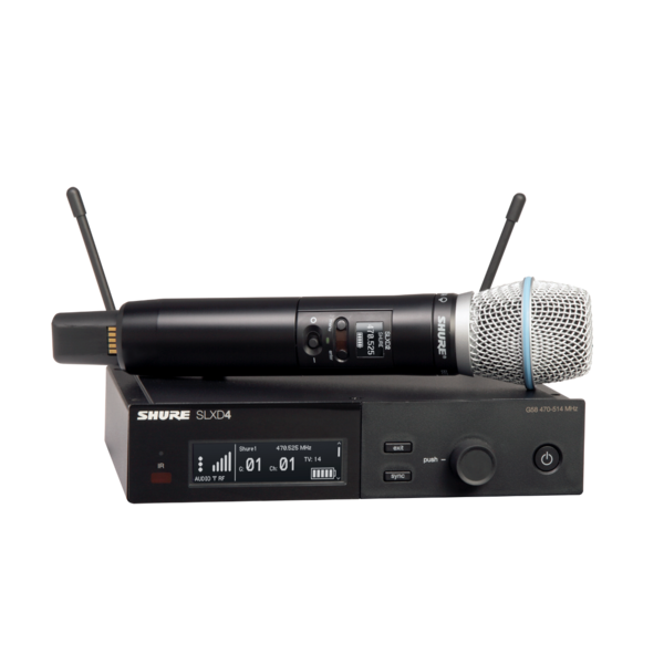 SLX-D WIRELESS VOCAL SYSTEM WITH SLXD4 RECEIVER AND SLXD2/BETA87A HANDHELD TRANSMITTER BETA87A MIC