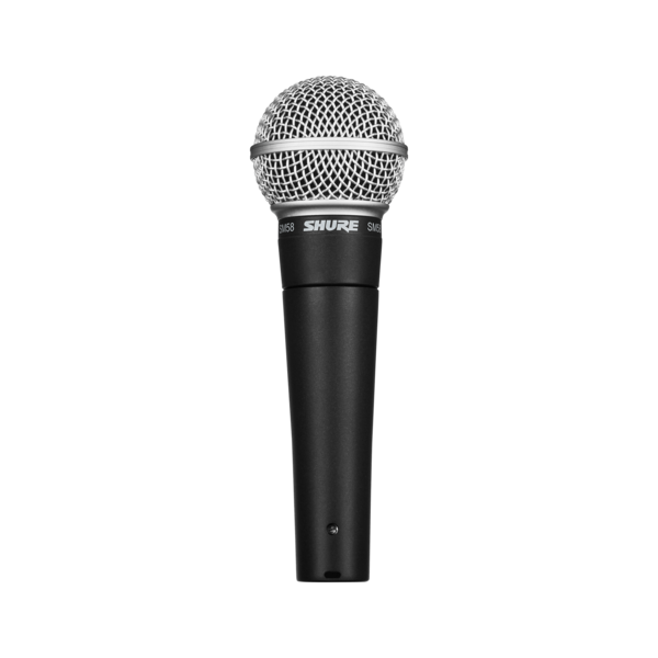 CARDIOID DYNAMIC SM58 VOCAL MICROPHONE KIT WITH 25' XLR CABLE, STAND ADAPTER, & ZIPPERED POUCH