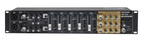 5 CHANNEL, 3 OUTPUT RACKMOUNT ZONE MIXER 5 RCA IN & 2 XLR INS / 2RU