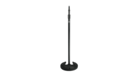 STACKABLE ROUND BASE HEAVY DUTY MIC STAND PROVIDES EXTRA STABILITY WITH ISOLATION RING / BLACK
