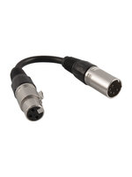 5-PIN F TO 3-PIN M DMX TURNAROUND ADAPTER CABLE- 6"