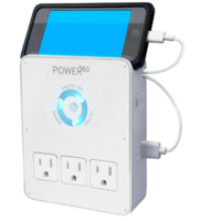 POWER360 6 OUTLET WALL TAP/CHARGING STATION