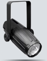 3W WHITE LED PINSPOT IN BLACK HOUSING:  INCLUDES 4-PACK OF GELS, 6- AND 9-DEGREE LENSES