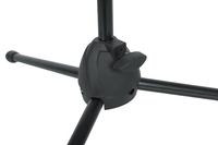 ROK-IT TUBULAR MICROPHONE STAND WITH FIXED BOOM INCLUDED. TRIPOD DESIGN FOR COMPACT STORAGE AND
