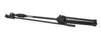 ROK-IT TUBULAR MICROPHONE STAND WITH FIXED BOOM INCLUDED. TRIPOD DESIGN FOR COMPACT STORAGE AND