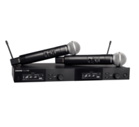 DUAL WIRELESS VOCAL SYSTEM WITH SLXD4 RECEIVER & (2) SLXD2/SM58 HANDHELD TRANSMITTER WITH SM58 MIC