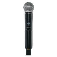 DUAL WIRELESS VOCAL SYSTEM WITH SLXD4D RECEIVER & (2) SLXD2/SM58 HANDHELD TRANSMITTERS WITH SM58 MIC
