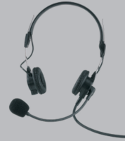PH-44, DUAL-SIDED LIGHTWEIGHT HEADSET, 6' (18M) CORD, A5F CONNECTOR