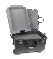 HEAVY-DUTY CARRY CASE WITH WHEELS FOR LARGE DIGI-WAVE, FM OR INFRARED SYSTEM (60 SLOT + TRAY)