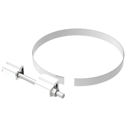 PAIR OF 30” LONG BANDS AND TENSIONING HARDWARE - DESIGNED FOR APPROX 4” TO 6” / 152MM POLE DIAMETERS