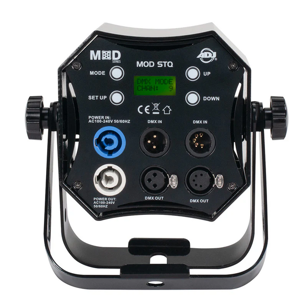 MOD STQ; COMPACT, HIGH OUT, LOW POWER DRAW LED PAR USED AS A WASH FIXTURE WITH 7 X 8W RGBW LEDS
