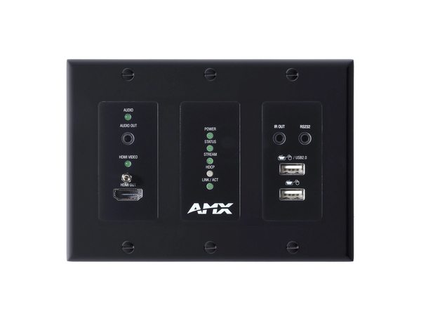 4K60 MWC/DANTE AV-A DECODER WALLPLATE (US & UK/EU)