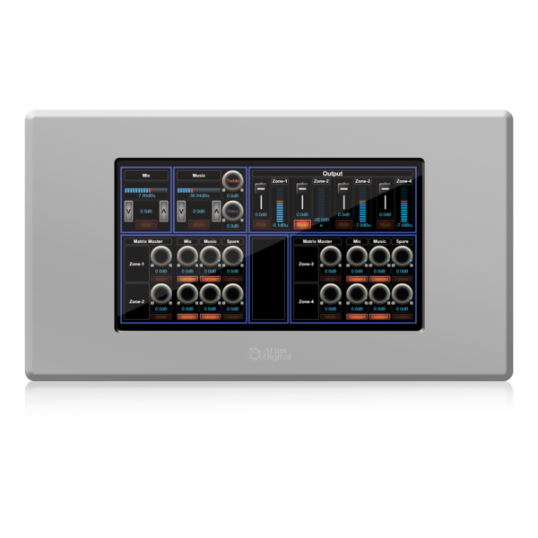 BLUEBRIDGE 7" TOUCH PANEL WALL CONTROLLER (WHITE) / POE COMPATIBLE