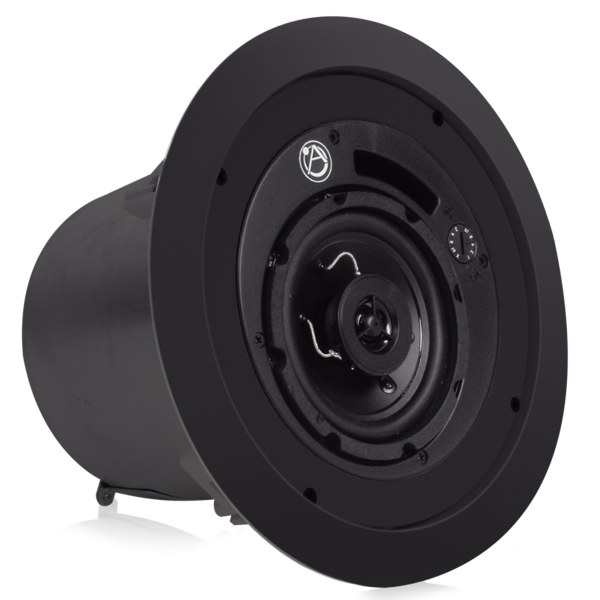 4" COAXIAL SPEAKER SYSTEM WITH 70/100V-16W TRANSFORMER & 8OHM BYPASS, BLACK (PRICED EA, BUY IN PR)