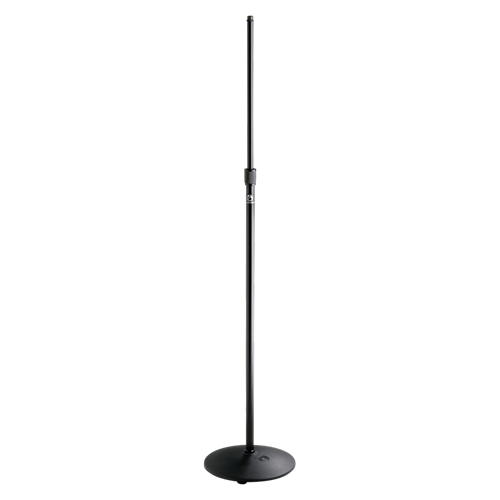 LOW-PROFILE MIC STAND EBONY / BLACK - ECONOMICAL, GENERAL PURPOSE FLOOR STAND / MIC STAND