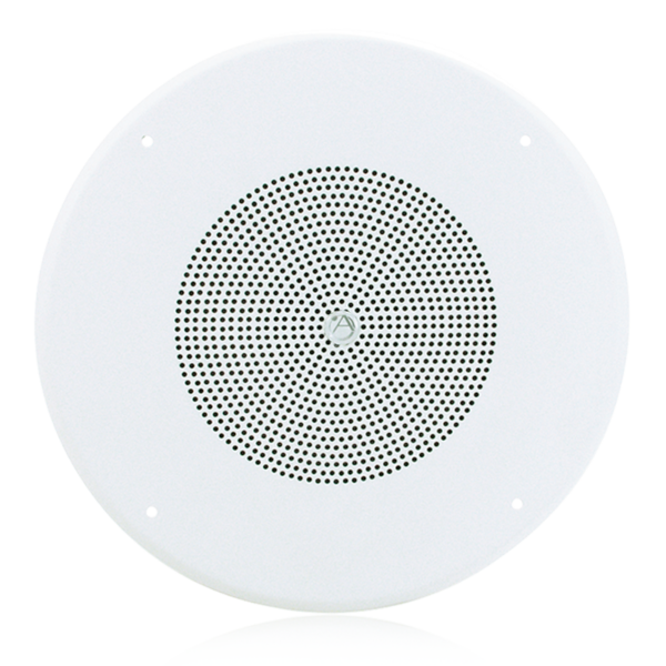 8" DUAL CONE CEILING SPEAKER  25V/70V 5W TRANSFORMER AND MODEL 62-8 BAFFLE / WHITE GRILLE