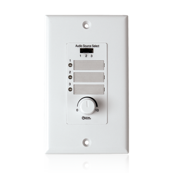 WALL PLATE INPUT SELECT SWITCH WITH VOLUME CONTROL 10K POT AND INPUT INDICATOR