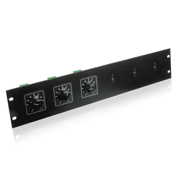 VOLUME CONTROL RACK MOUNTING PLATE HOLDS UP TO 6 RACK MOUNT VOLUME CONTROLS (ATTENUATORS)