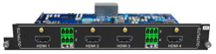 4X 4K SEAMLESS HDMI OUTPUT CARD WITH 4 HDMI AND 4 EXTERNAL STEREO AUDIO PORTS