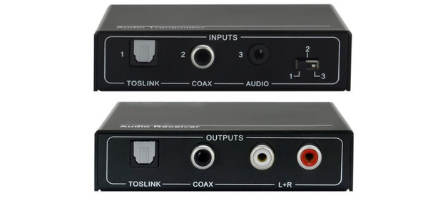 AUDIO EXTENDER, INCLUDES A TRANSMITTER TPA33T &A RECEIVER TPA33R. IT DISTRIBUTES AUDIO SIGNAL VIA CA
