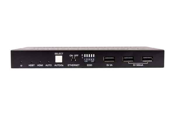 KIT: 2X1 HDMI WITH USB-B HOST / USB-C AUTO & USB A DEVICE PORT SWITCHING WALLPLATE, POE, W/RECEIVER