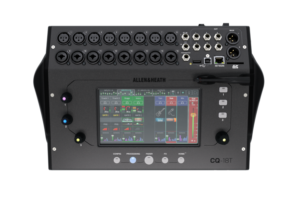 COMPACT DIGITAL MIXER WITH 16 MIC/LINE INPUTS, 6 MONITOR OUTPUTS, 7” TOUCHSCREEN, CUSTOM SOFTKEYS