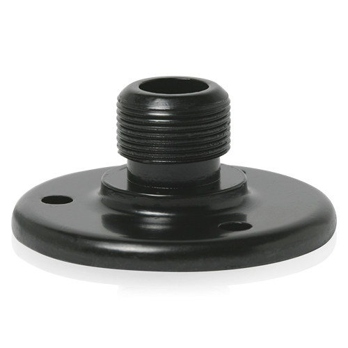 SURFACE MOUNT MALE MIC FLANGE 5/8"-27 THREAD EBONY FINISH (BLACK) BASE HOLES ON 1 1/4" CENTERS