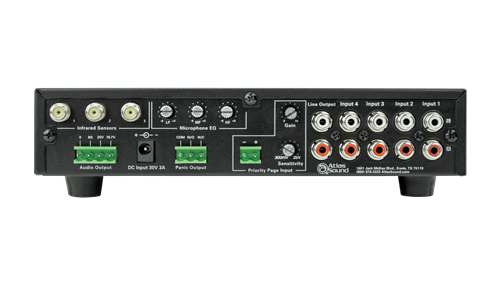 INTEGRATED INFRARED RECEIVER AND SYSTEM AMPLIFIER - 50-WATTS