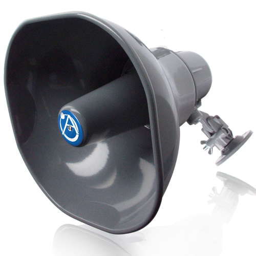 HORN LOUDSPEAKER 30W @ 8OHM, GRAY,  INCLUDES OMNI PURPOSE MOUNTING BRACKET. WEATHER RESISTANT