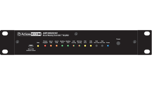 AMPLIFIED SOUND MASKING SYSTEM WITH ONBOARD DSP / 2 ZONE SOUND MASKING CONTROLLER W/2CH X30W AMP