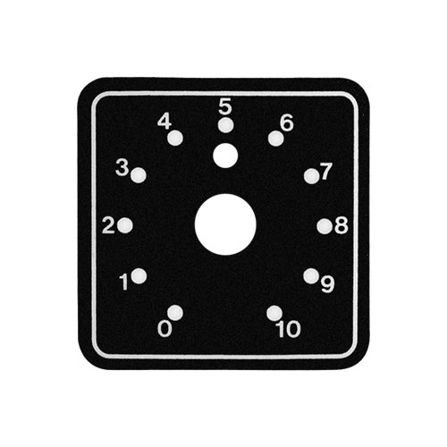 VOLUME CONTROL RACK MOUNTING PLATE HOLDS UP TO 6 RACK MOUNT VOLUME CONTROLS (ATTENUATORS)