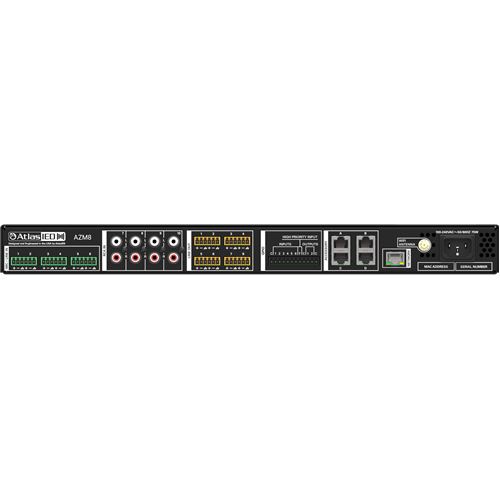 ATMOSPHERE 8 ZONE DIGITAL SIGNAL PROCESSOR-10 INPUTS 8 OUTPUTS