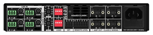 4CH 400W MULTI IMPEDANCE POWER SHARE AMPLIFIER, 2O 4O 8O 25V 70V & 100V OPTION PER CHANNEL, 1/2RU