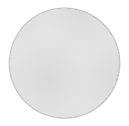 FAP43T-W WITH WHITE ROUND EDGELESS GRILLE (4.5" COAXIAL IN-CEILING SPEAKER WITH 32W 70V/100V TRANSF)