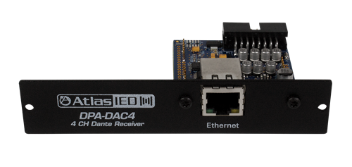 DANTE ENABLED ACCESSORY CARD FOR USE WITH HPA 4 CHANNEL AMPLIFIERS