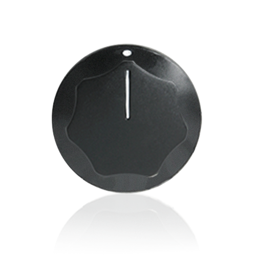 SKIRTED KNOB, BLACK, 1-1/4" DIAMETER