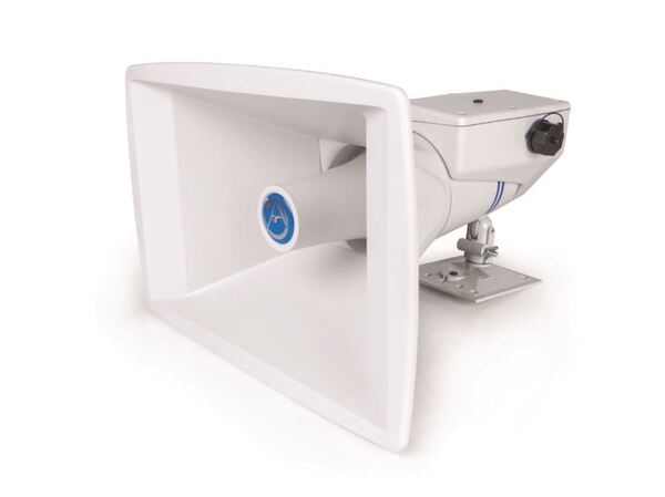 POE+ INDOOR/OUTDOOR WEATHER RESISTANT CONSTANT DIRECTIVITY IP HORN WITH ROTATING BELL & MOUNT