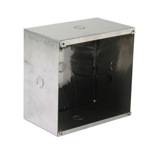 FLUSH MOUNT STRAIGHT ENCLOSURE FOR IP-HVP ONLY, STAINLESS STEEL, WHITE