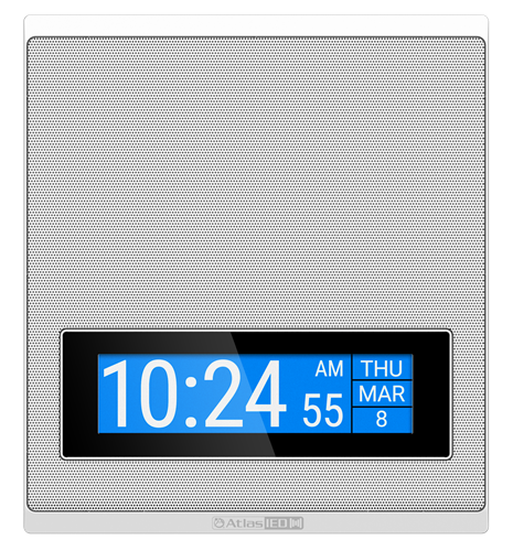 8" IN-WALL POE+ IP LOUDSPEAKER ENDPOINT WITH TALKBACK MICROPHONE AND LCD DISPLAY