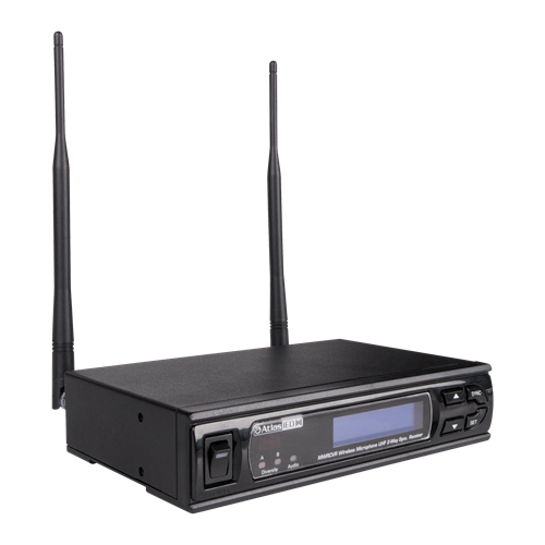 WIRELESS MICROPHONE UHF 100 FREQUENCY 2-WAY SYNC. RECEIVER