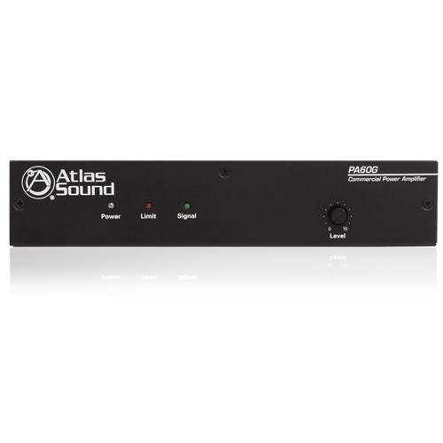 60W 70V/100V SINGLE CHANNEL POWER AMPLIFIER WITH GLOBAL POWER SUPPLY / RACK KIT SOLD SEPARATELY