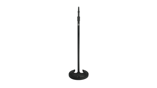 STACKABLE ROUND BASE HEAVY DUTY MIC STAND PROVIDES EXTRA STABILITY WITH ISOLATION RING / BLACK