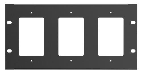 RACK MOUNT PLATE FOR SINGLE GANG WALL-PLATES FITS UP TO 3 WALL PLATES FOR USE WITH WMA-HR RACKS