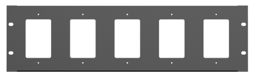 RACK MOUNT PLATE FOR SINGLE GANG WALL-PLATES FITS UP TO 5 WALL PLATES / 3 RU