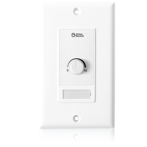 WALL PLATE 10KOHM LEVEL CONTROL / WHITE DECOR STYLE PLATE / FITS A SINGLE GANG ELECTRICAL OUTLET