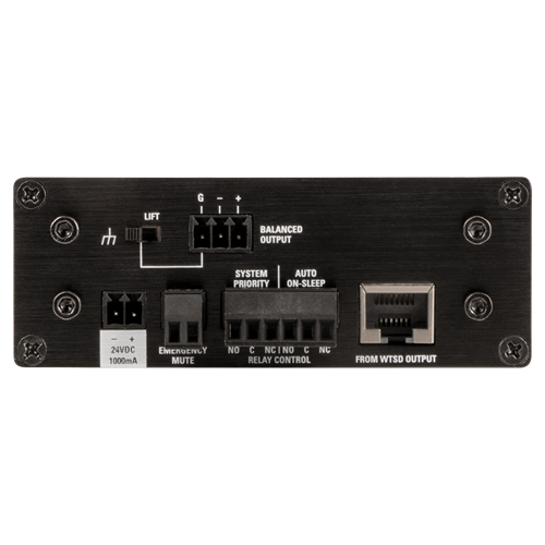 WTSD AUDIO/POWER & CONTROL INTERFACE - 24VDC POWER SUPPLY REQUIRED AND IS NOT INCLUDED